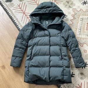 Seamless Uniqlo Plush Down Puffer Coat, Forest Green - XS